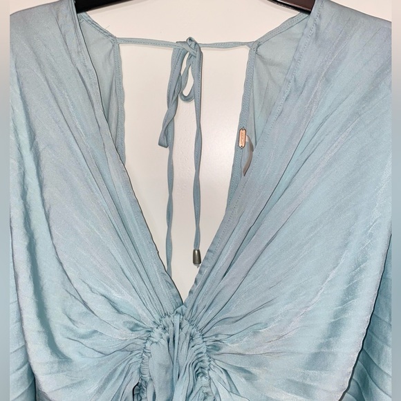 Balloon Long Sleeve Blouse Light Blue Size XS - Picture 5 of 11